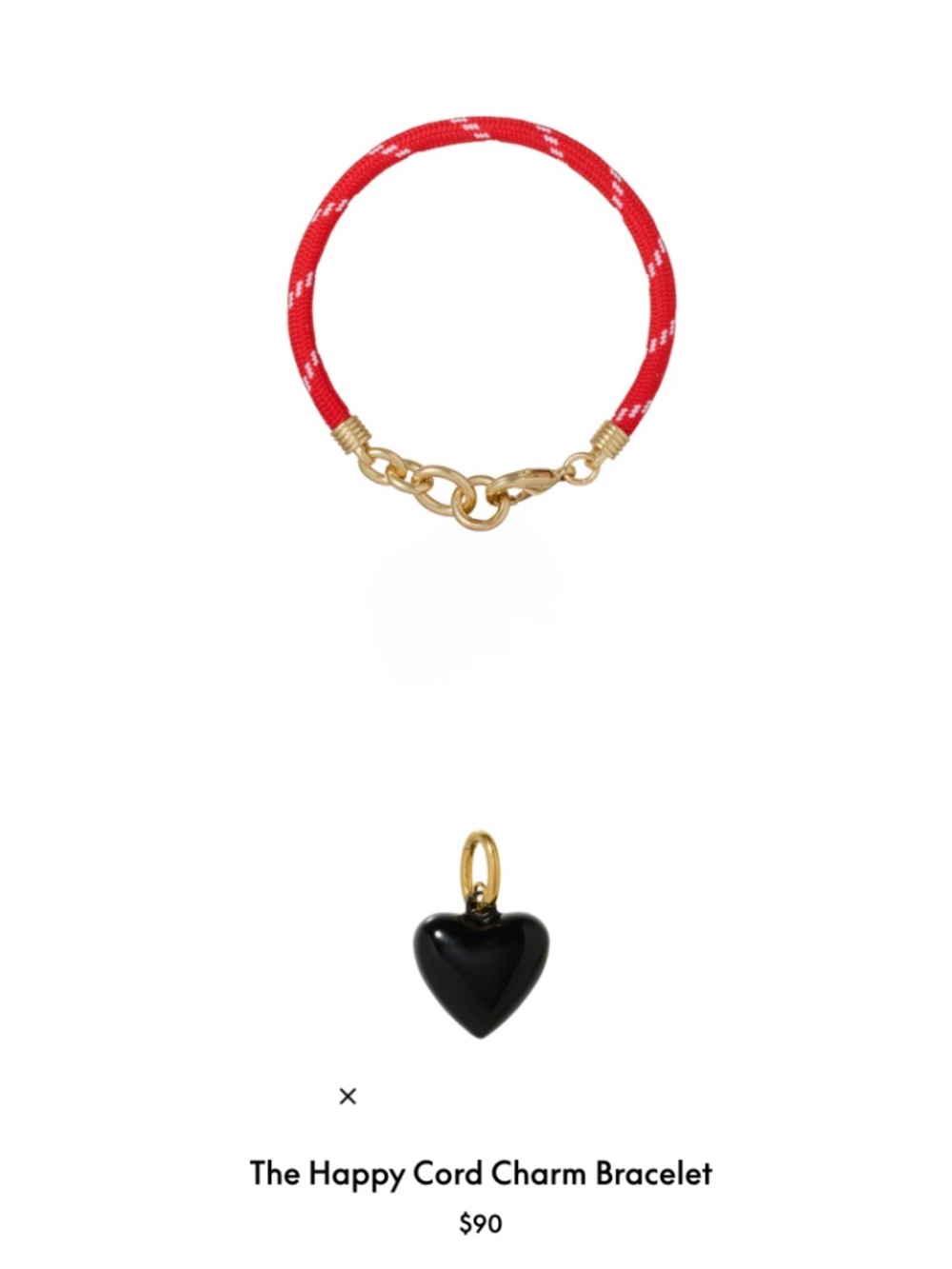 Roxanne Assoulin The Happy Cord Charm Bracelet Red/Black